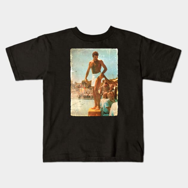 Black STYLE Tom Selleck Swiming Kids T-Shirt by olerajatepe